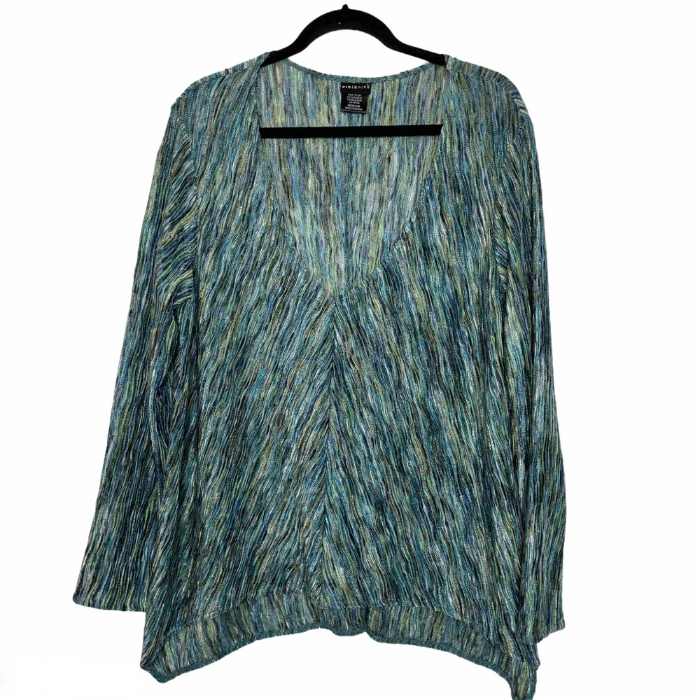 Citiknits Longsleeves Top Green Blouse